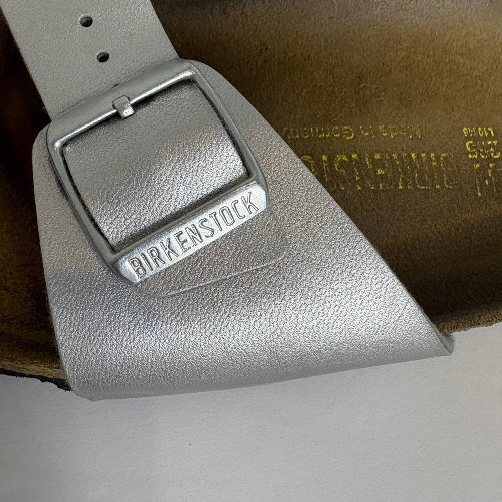 Birkenstock - Madrid Slip on Single Strap Sandal-Birko-Flor Silver Women Size 41 - Picture 8 of 10